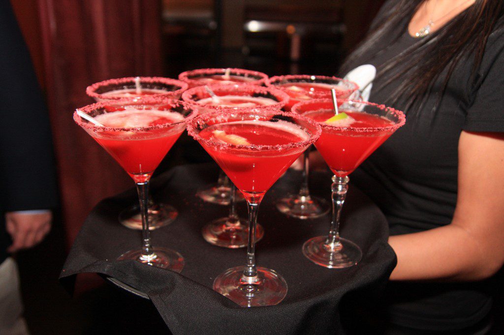 bright red signature drink