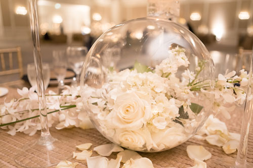 Table Floral Arrangements at the Ritz Carlton | Events Luxe Weddings