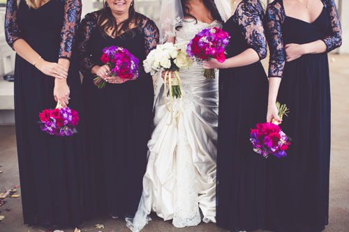 Magenta & Eggplant Bridal Party | Events Luxe Weddings