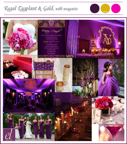 Eggplant Gold Magenta Wedding St. Louis | Events Luxe Weddings