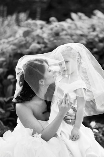 Bride & Flower Girl at Old Warson Country Club in St. Louis | Weddings by Events Luxe