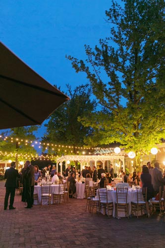 Wedding Reception Outside at Old Warson Country Club | St. Louis Weddings by Events Luxe