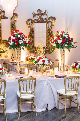 Rouge Winter Wedding Table Settings | Events Luxe Wedding