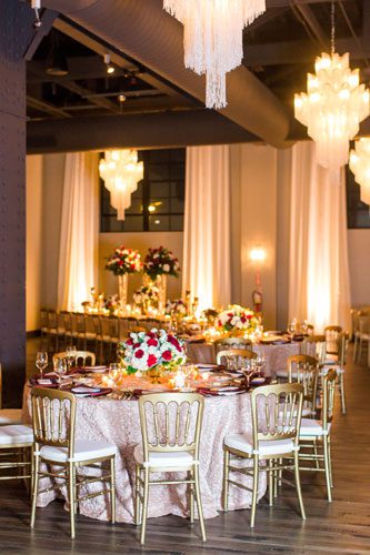 Rouge Winter Wedding Table Settings | Events Luxe Wedding