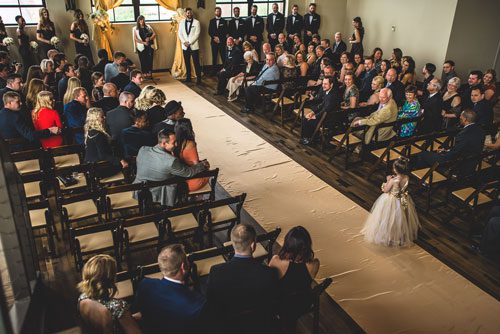 Wedding Ceremony at the Caramel Room | Events Luxe Wedding